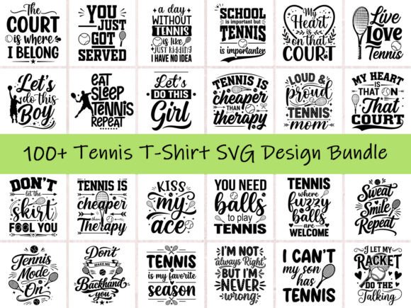 100 Tennis T-Shirt SVG Design Bundle Review