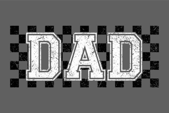 Checkered Dad Racing Dad Design: A Bold Graphic for Lifestyle & Family-Centric T-Shirt Designs