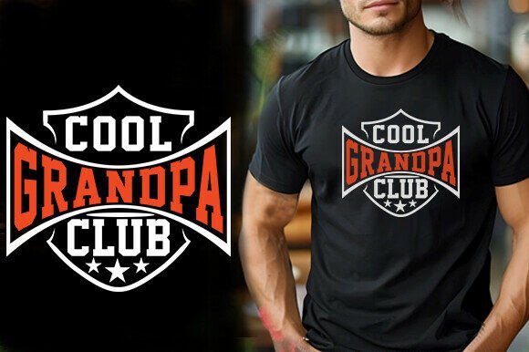 Cool Grandpa Club Vector T-Shirt Design: A Fresh Graphic for Lighthearted Branding
