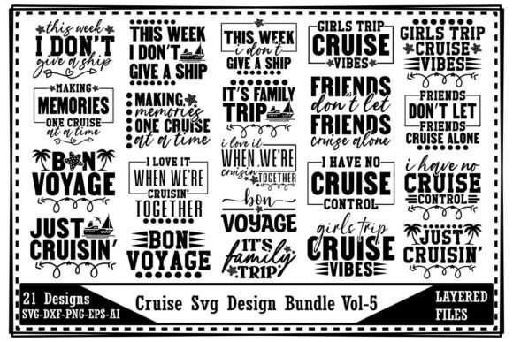 Cruise Svg Design Bundle Vol-5 Graphics & T-Shirt Designs