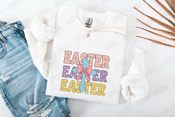 Easter Cross Bow SVG PNG Design for T-Shirt Graphics & Digital Products
