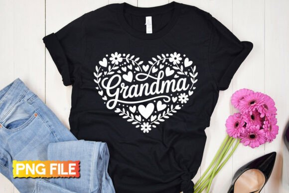 Grandma Floral Mother’s Day Graphics for T-Shirt Designs