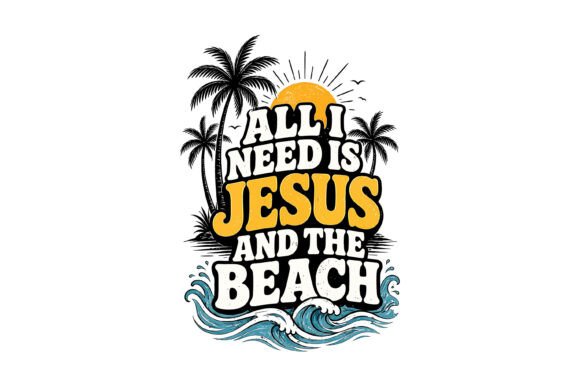 Jesus and Beach Summer Design Graphics Review
