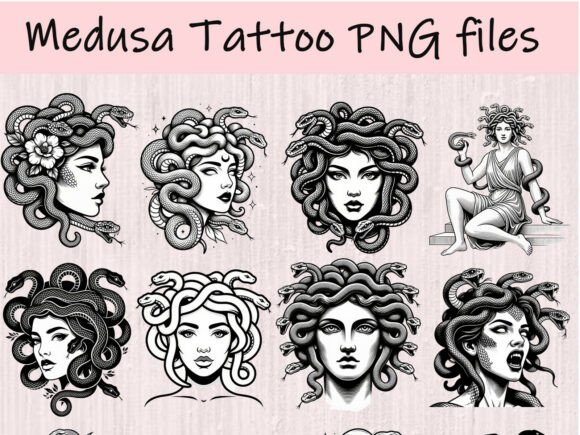 Medusa Tattoo Design Bundle Gothic Art Review
