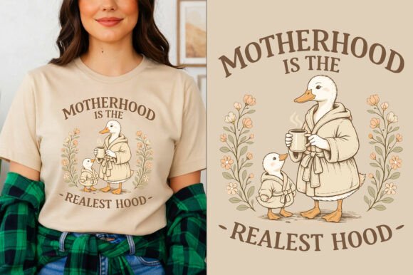 Motherhood Mother s Day T-Shirt Design – A Versatile Graphic for Local Branding