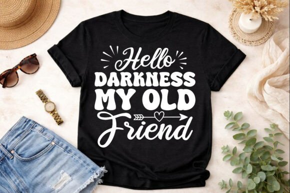 My Old Friend Darkness SVG Design for T-Shirt Designs & Crafting Graphics