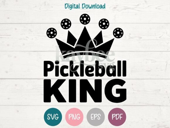 Pickleball King Graphics for T-Shirt Designs