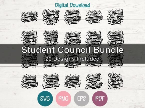 Student Council Shirt Design Bundle: Graphics That Elevate T-Shirt Designs