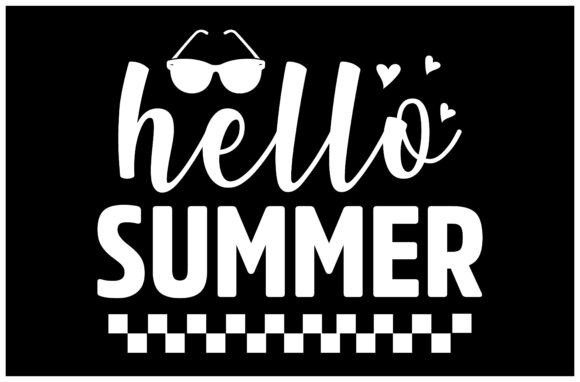 Summer Hello Quote SVG Design for T-Shirt Graphics & Branding Projects