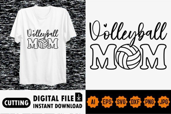 Volleyball Mom Mother's Day Shirt Design – A Sweet Graphic for T-Shirt & Marketing Projects