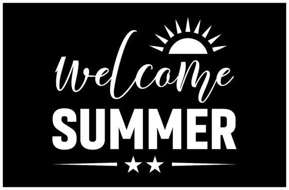Welcome Summer Sunshine SVG Design for T-Shirt Graphics