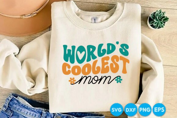 World's Coolest Mom Retro SVG Design for T-Shirt Graphics